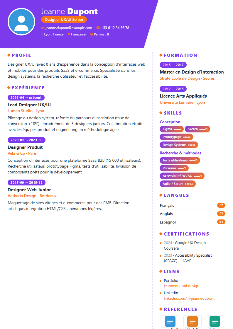 Aperçu du modèle Creative Bold